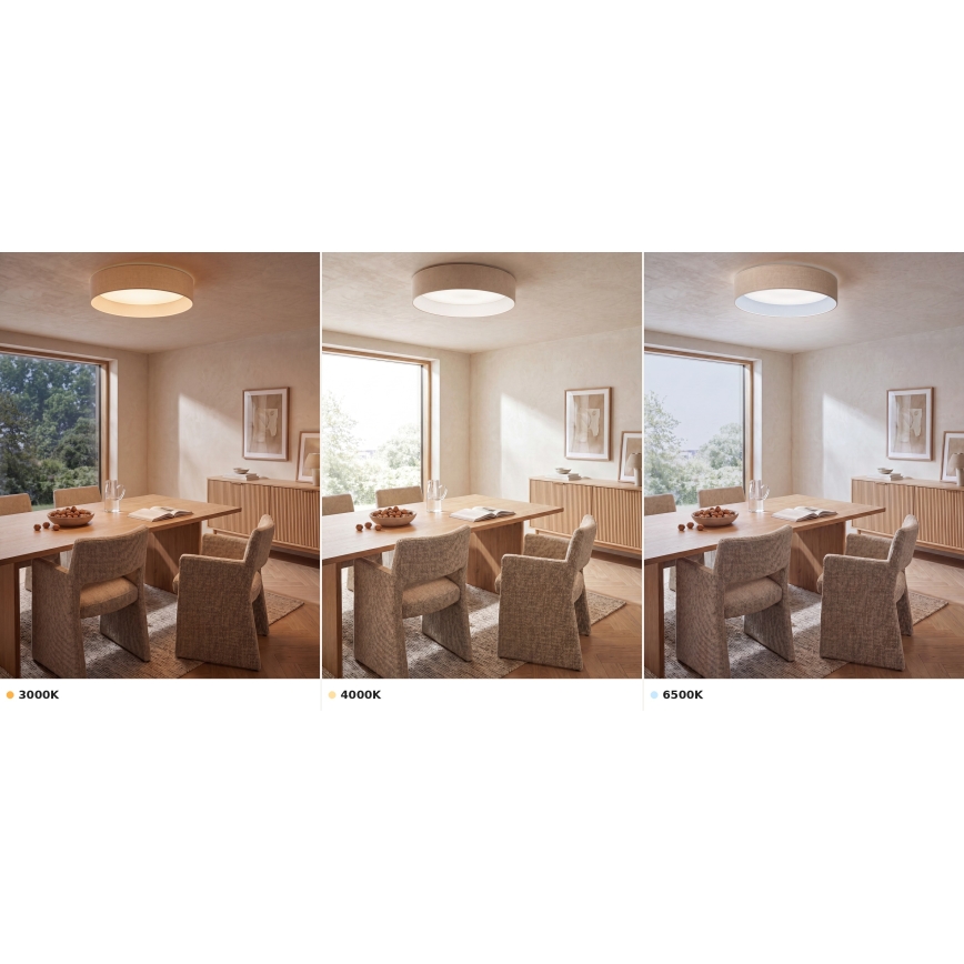 Brilagi - Plafonnier LED VELVET VARI LED/24W/230V 3000/4000/6500K Ø 45 cm crème