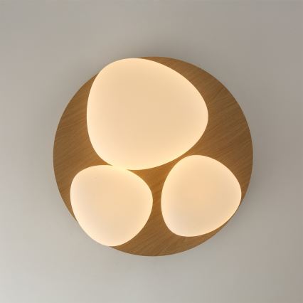 Brilagi - Plafonnier LED VISBY WOOD LED/36W/230V Ø 50 cm brun