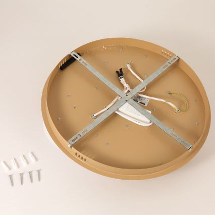 Brilagi - Plafonnier LED VISBY WOOD LED/36W/230V Ø 50 cm brun