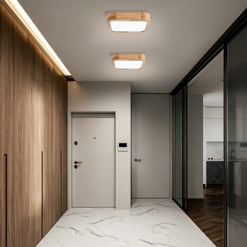 BRILAGI - Plafonnier LED WOODLINE SQUARE LED/32W/230V 3000/4000/6000K chêne 30x30 cm