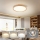Brilagi - Plafonnier LED WOODROUND, 30W, 230V, 3000/4000/6000K, Ø 40 cm, finition bois, IRC 90