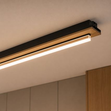 Brilagi - Plafonnier LED WOODY FLAT LED/25W/230V 118 cm chêne/noir