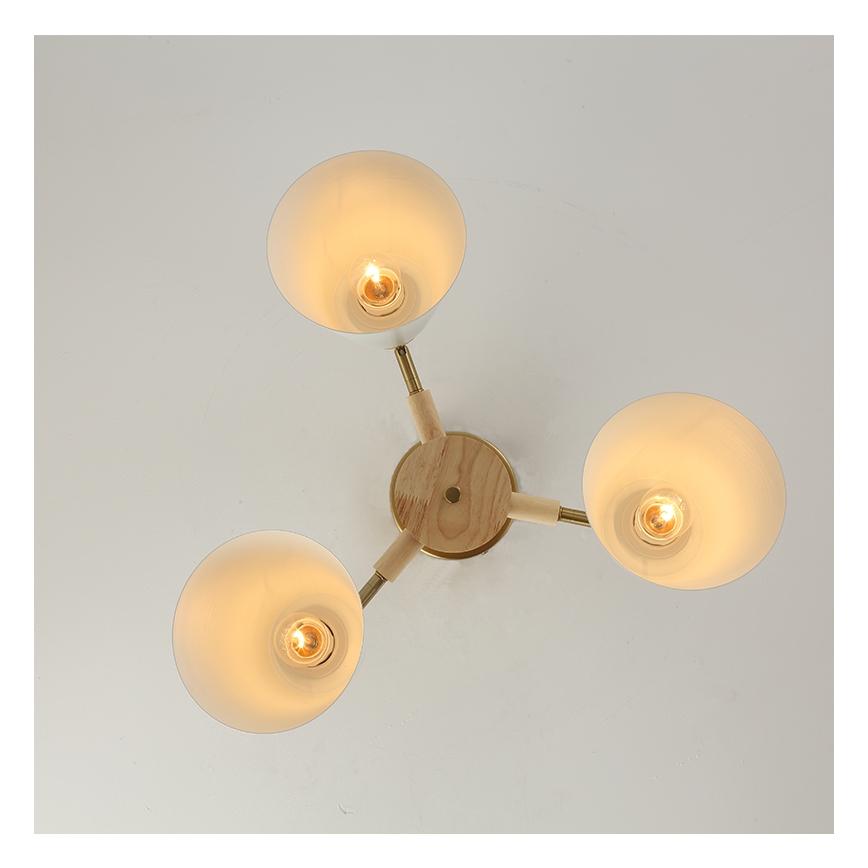 Brilagi - Plafonnier LUND WOOD 3x E27/40W/230V Ø 50 cm bois