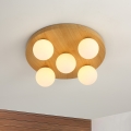 BRILAGI - Plafonnier LUND WOOD 5 x G9, 9W, 230V, Ø 40 cm, finition bois