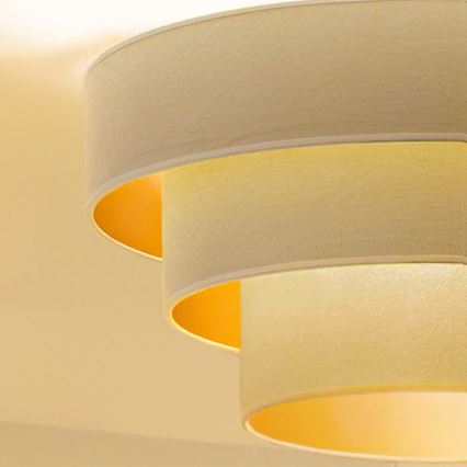 Brilagi - Plafonnier LUNETA 1xE27/60W/230V Ø 40 cm crème/doré