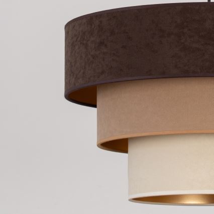 Brilagi - Plafonnier LUNETA 1xE27/60W/230V Ø 40 cm marron/beige/crème