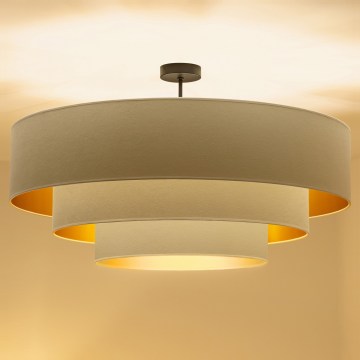 Brilagi - Plafonnier LUNETA 3xE27/60W/230V Ø 80 cm crème/doré