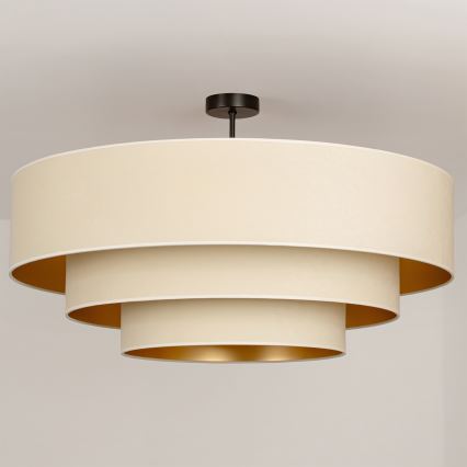 Brilagi - Plafonnier LUNETA 3xE27/60W/230V Ø 80 cm crème/doré