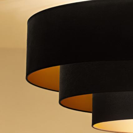 Brilagi - Plafonnier LUNETA 3xE27/60W/230V Ø 80 cm noir/doré