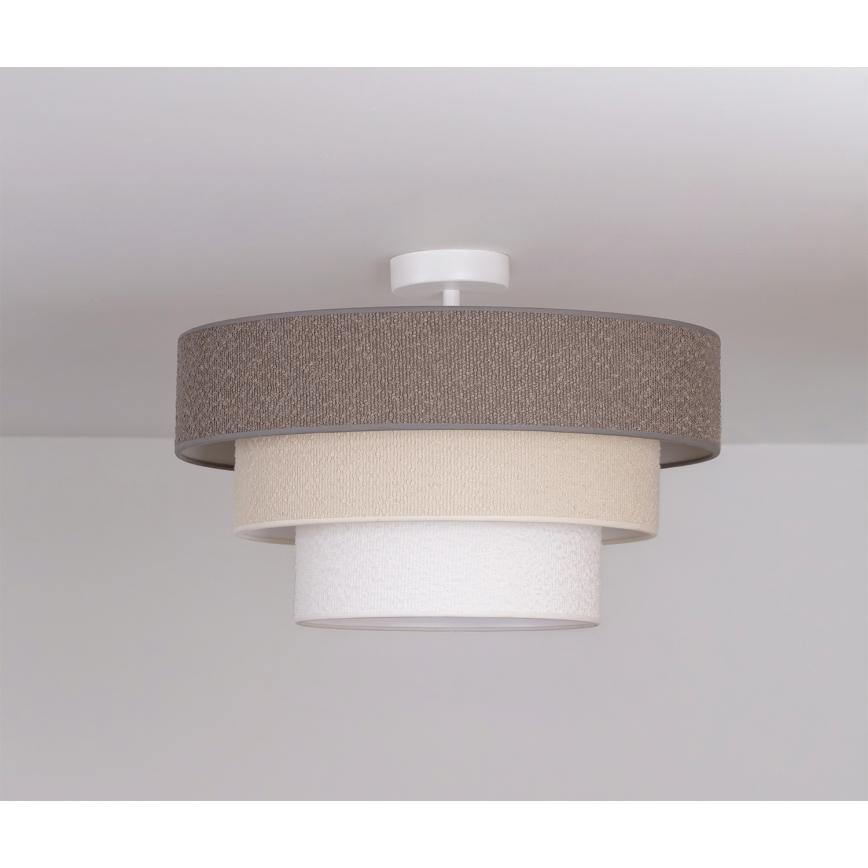 Brilagi - Plafonnier LUNETA à montage en surface 1xE27/60W/230V Ø 40 cm gris/crème/blanc