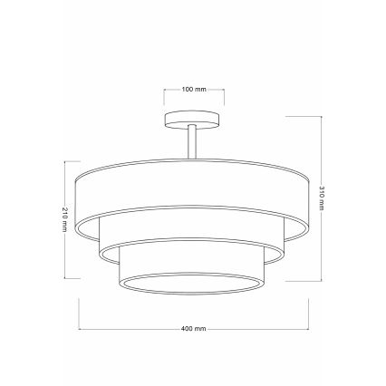 Brilagi - Plafonnier LUNETA à montage en surface 1xE27/60W/230V Ø 40 cm gris/crème/blanc