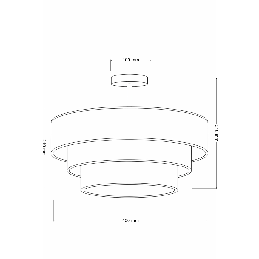Brilagi - Plafonnier LUNETA à montage en surface 1xE27/60W/230V Ø 40 cm gris/crème/blanc