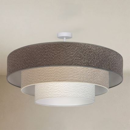 Brilagi - Plafonnier LUNETA à montage en surface 3xE27/60W/230V Ø 80 cm gris/crème/blanc