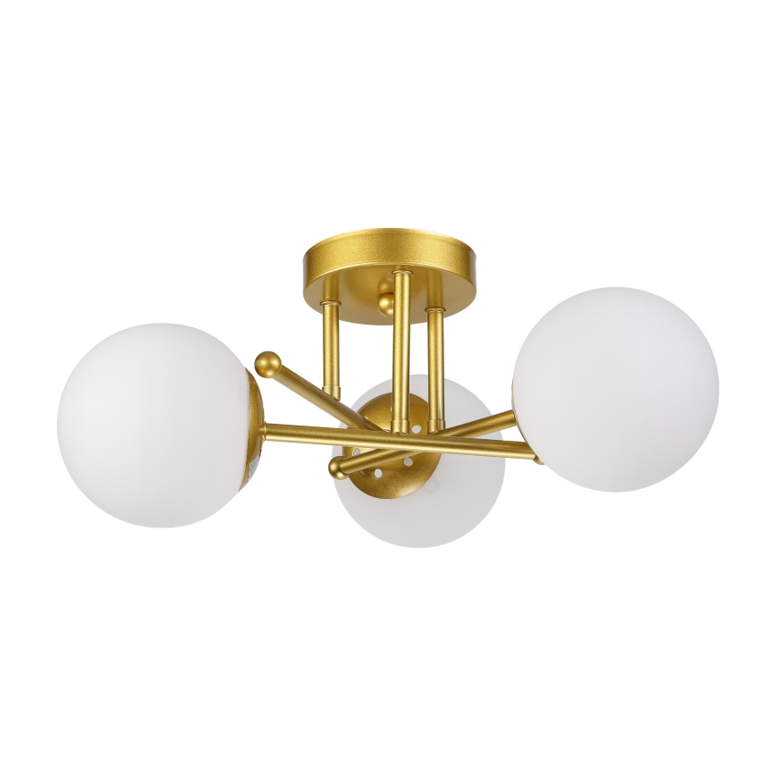 Brilagi - Plafonnier MALIVA 3xE14/15W/230V doré/blanc