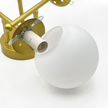 Brilagi - Plafonnier MALIVA 3xE14/15W/230V doré/blanc