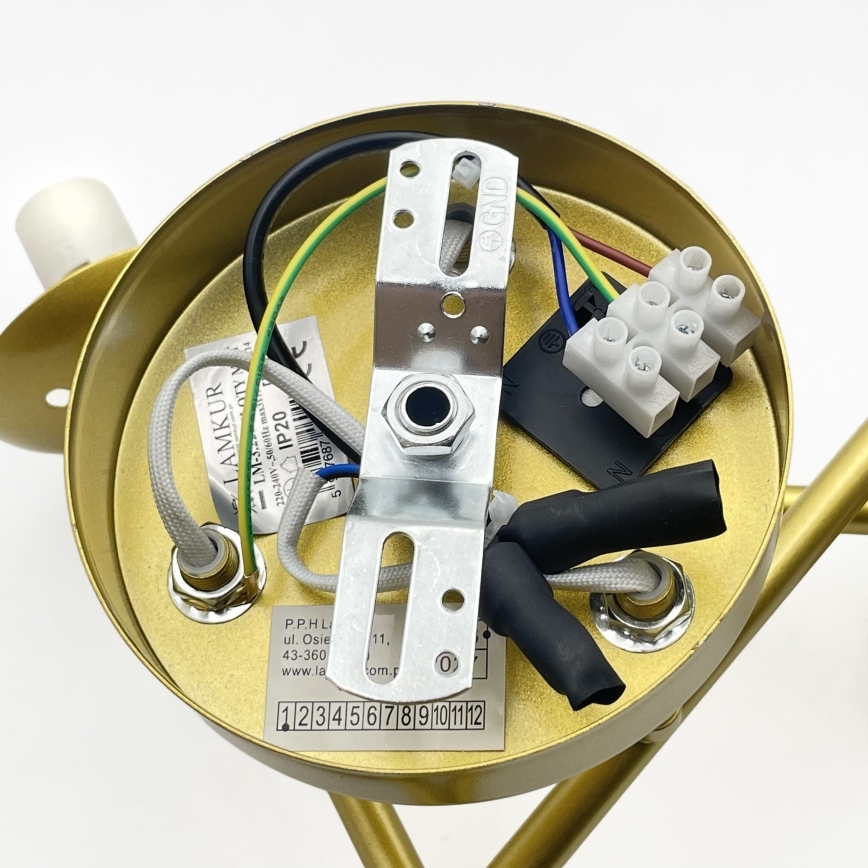 Brilagi - Plafonnier MALIVA 3xE14/15W/230V doré/blanc