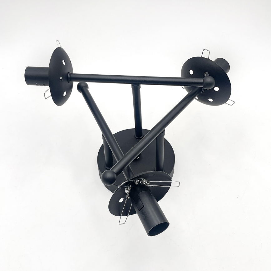 Brilagi - Plafonnier MALIVA 3xE14/15W/230V noir/fumé