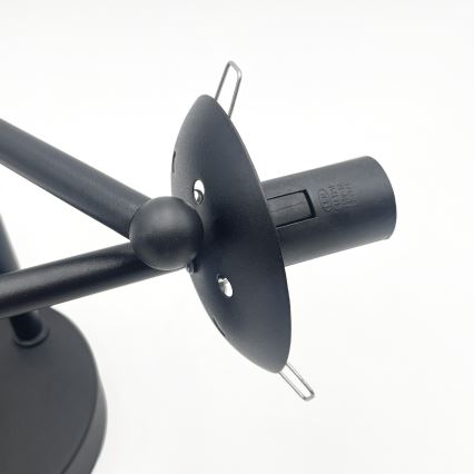 Brilagi - Plafonnier MALIVA 3xE14/15W/230V noir/fumé