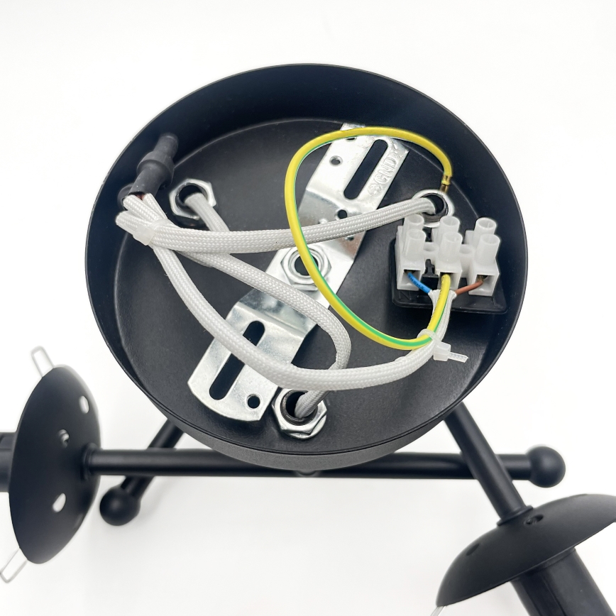 Brilagi - Plafonnier MALIVA 3xE14/15W/230V noir/fumé