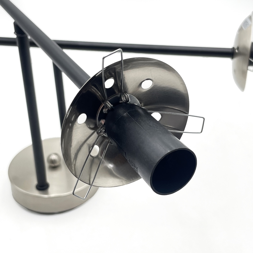 Brilagi - Plafonnier MALIVA 4xE14/15W/230V chrome mat/verre fumé