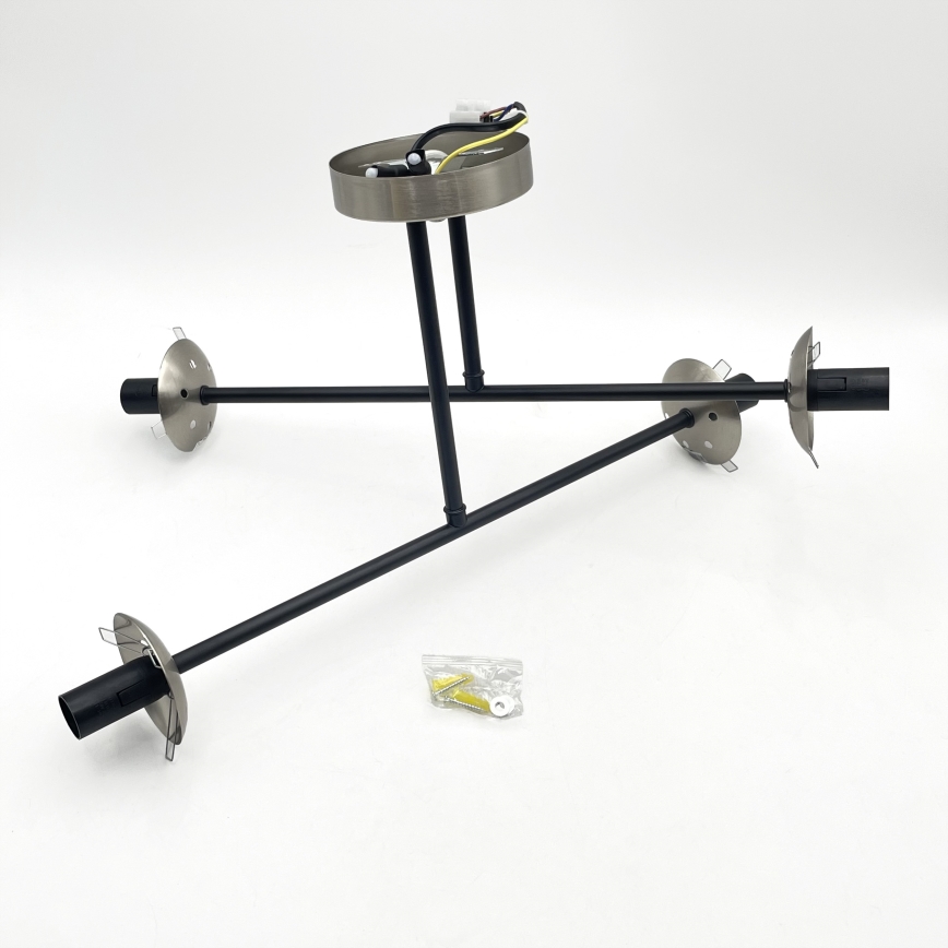 Brilagi - Plafonnier MALIVA 4xE14/15W/230V chrome mat/verre fumé