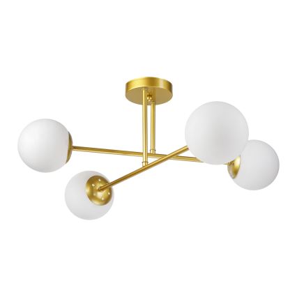 Brilagi - Plafonnier MALIVA 4xE14/15W/230V doré/blanc
