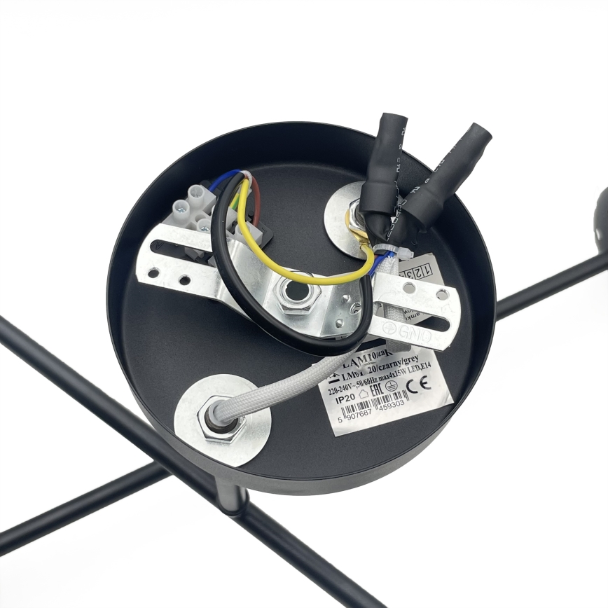 Brilagi - Plafonnier MALIVA 4xE14/15W/230V noir/blanc