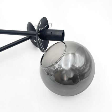 Brilagi - Plafonnier MALIVA 4xE14/15W/230V noir/fumé