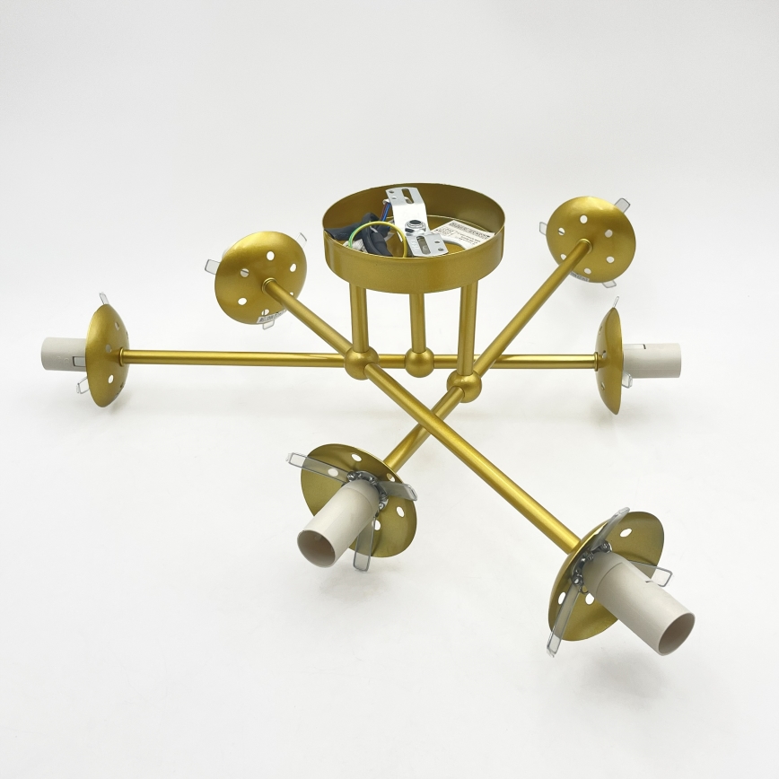 Brilagi - Plafonnier MALIVA 6xE14/15W/230V doré/blanc