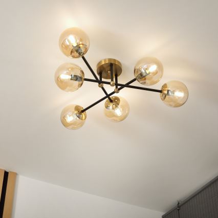Brilagi - Plafonnier MALIVA 6xE14/15W/230V doré