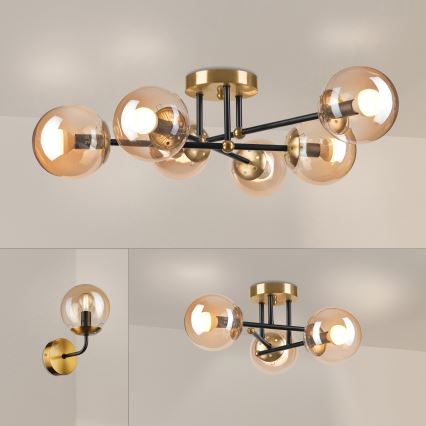 Brilagi - Plafonnier MALIVA 6xE14/15W/230V doré