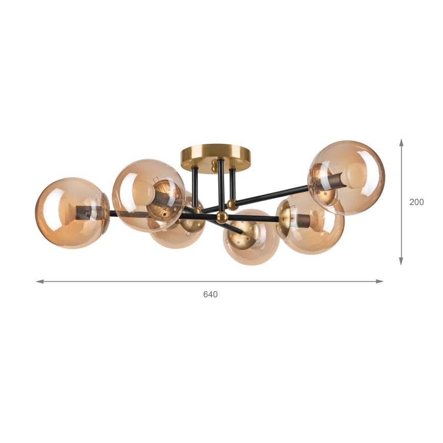 Brilagi - Plafonnier MALIVA 6xE14/15W/230V doré