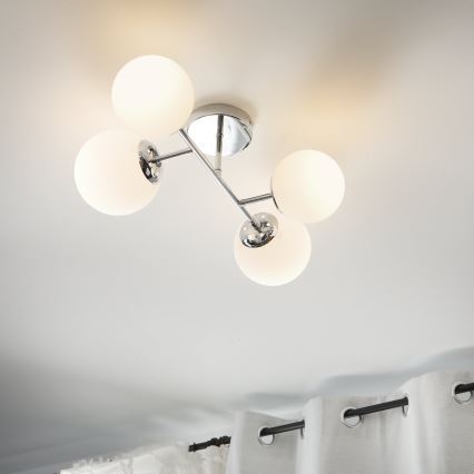 Brilagi - Plafonnier MALONY 4xE14/20W/230V chrome brillant