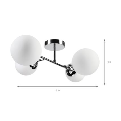 Brilagi - Plafonnier MALONY 4xE14/20W/230V chrome brillant