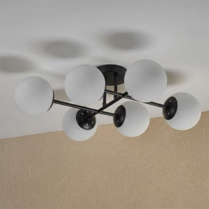 Brilagi - Plafonnier MALONY 6xE14/20W/230V noir
