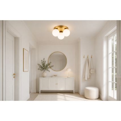Brilagi - Plafonnier MILO 3xE27/60W/230V Ø 35 cm doré