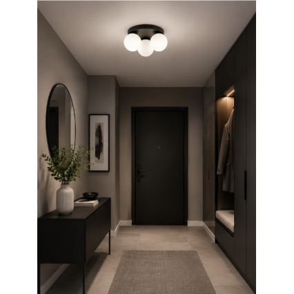 Brilagi - Plafonnier MILO 3xE27/60W/230V Ø 35 cm noir
