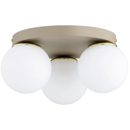 Brilagi - Plafonnier MILO ECRU 1xE27/60W/230V Ø 15 cm beige/doré