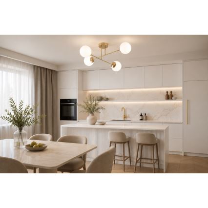 Brilagi - Plafonnier MILO en surface 4xE27/60W/230V, doré