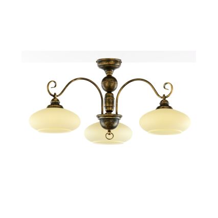 Brilagi - Plafonnier MOLLERO 3xE27/15W/230V Ø 84 cm bronze/patine