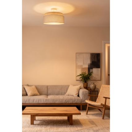 Brilagi - Plafonnier (montage en surface) PADOVA 1xE27/60W/230V Ø 40 cm beige