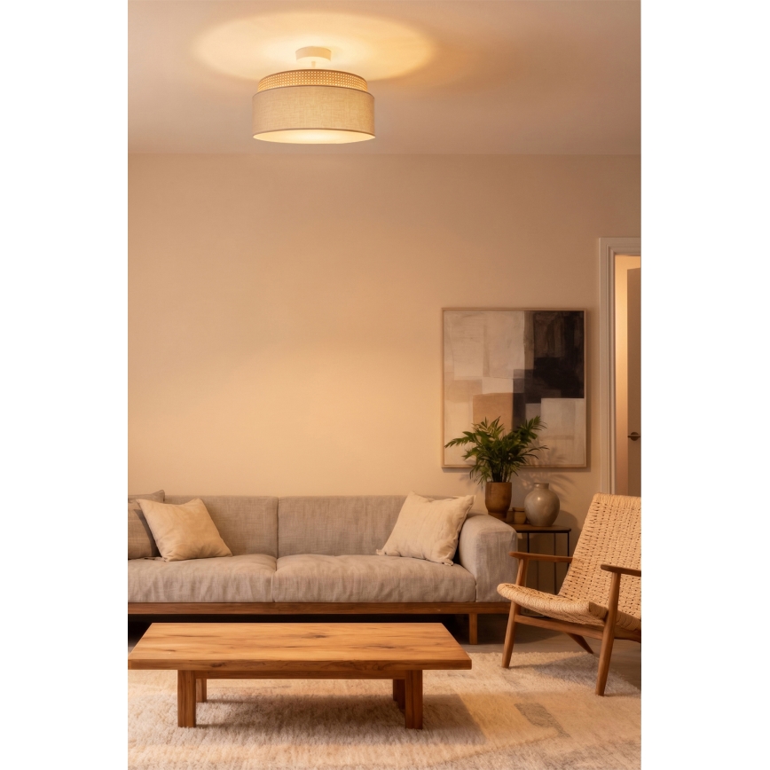 Brilagi - Plafonnier (montage en surface) PADOVA 1xE27/60W/230V Ø 40 cm beige