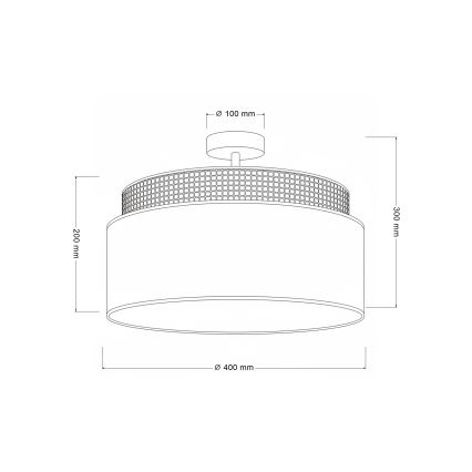 Brilagi - Plafonnier (montage en surface) PADOVA 1xE27/60W/230V Ø 40 cm beige