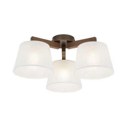 Brilagi - Plafonnier monté en surface LATTE 3xE27/60W/230V pin/blanc