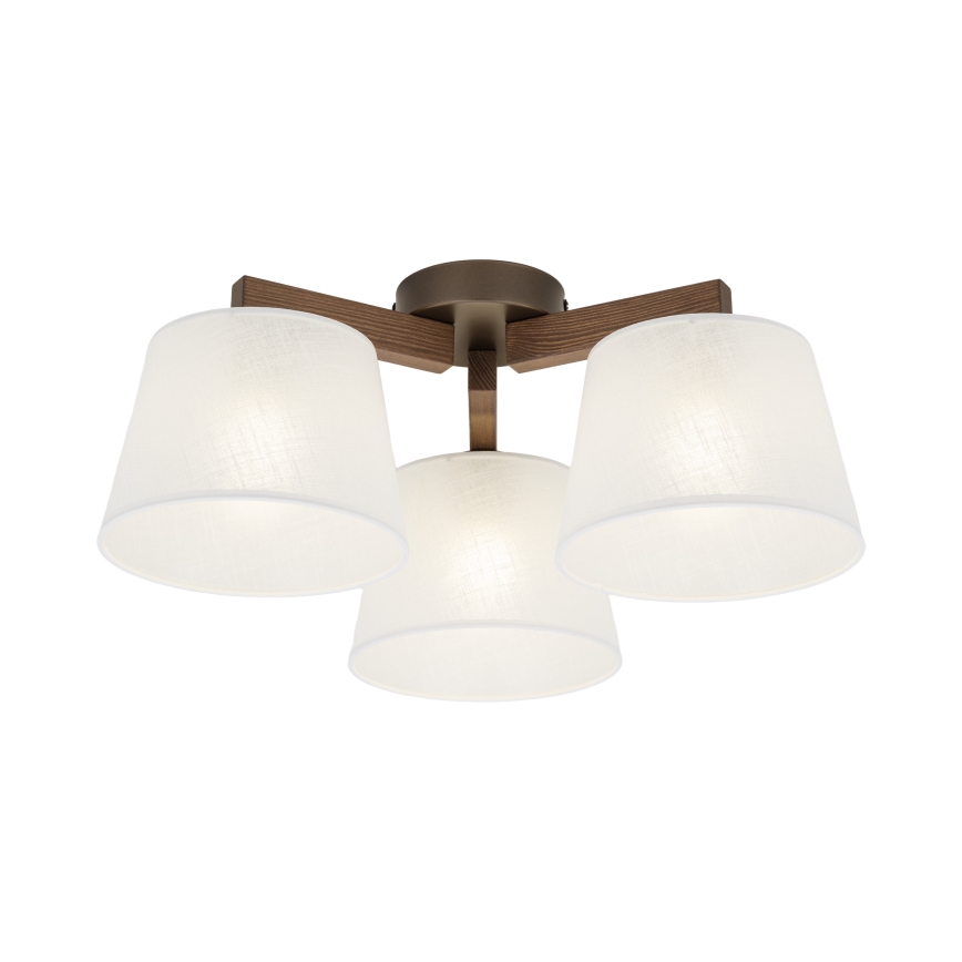 Brilagi - Plafonnier monté en surface LATTE 3xE27/60W/230V pin/blanc