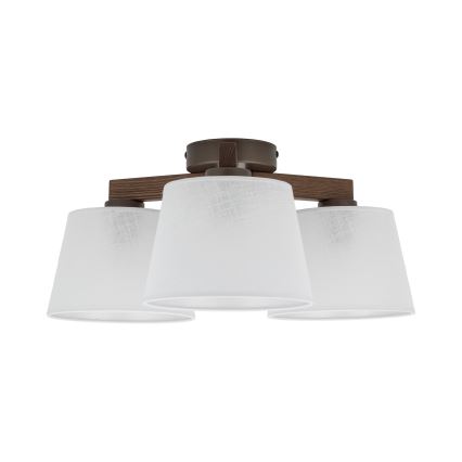 Brilagi - Plafonnier monté en surface LATTE 3xE27/60W/230V pin/blanc