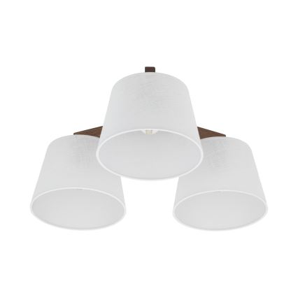 Brilagi - Plafonnier monté en surface LATTE 3xE27/60W/230V pin/blanc