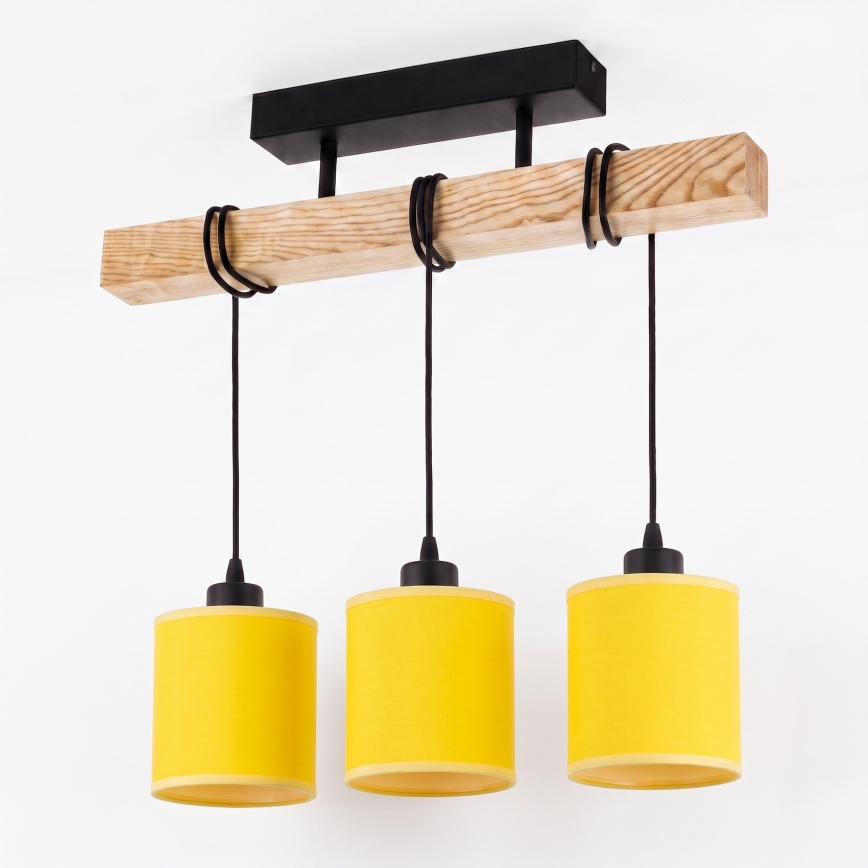 BRILAGI - Plafonnier NUBILA 3xE27/60W/230V pin/jaune