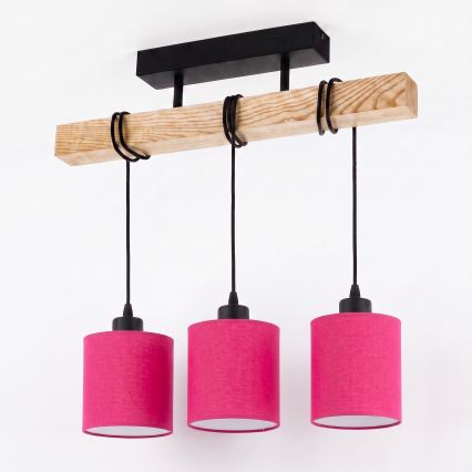 BRILAGI - Plafonnier NUBILA 3xE27/60W/230V pin/rose