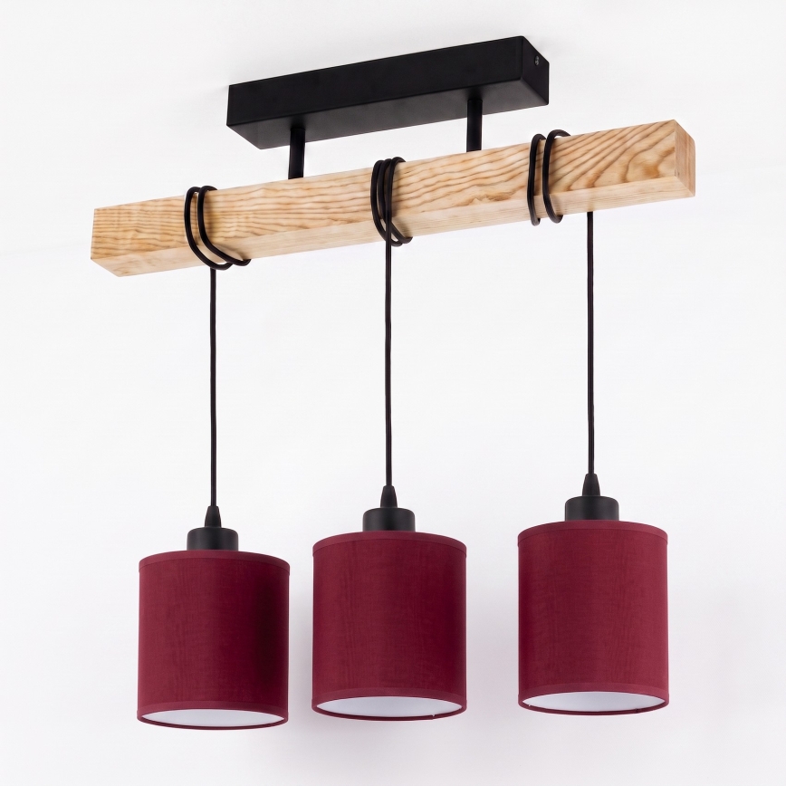 BRILAGI - Plafonnier NUBILA 3xE27/60W/230V pin/rouge pompéien